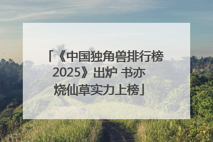 《中国独角兽排行榜2025》出炉 书亦烧仙草实力上榜