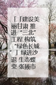 「建设美丽甘肃 推进“三北”工程 构筑“绿色长城”」绿进沙退 生态蝶变 张掖市多措并举加大防沙治沙力度