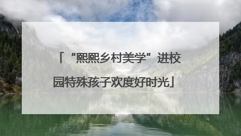 “熙熙乡村美学”进校园特殊孩子欢度好时光