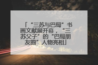 “三苏与巴蜀”书画文献展开幕，“三苏父子”的“巴蜀朋友圈”人物亮相