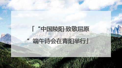 “中国陵阳·致敬屈原”端午诗会在青阳举行