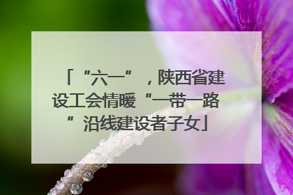 “六一”，陕西省建设工会情暖“一带一路”沿线建设者子女