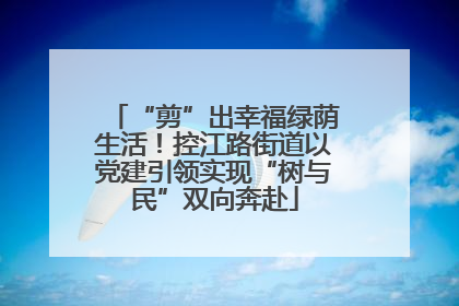 “剪”出幸福绿荫生活！控江路街道以党建引领实现“树与民”双向奔赴
