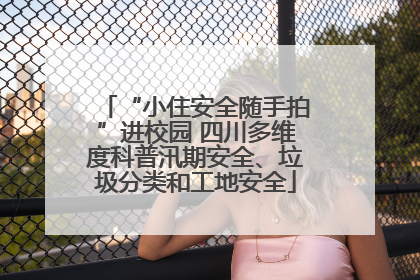 “小住安全随手拍”进校园 四川多维度科普汛期安全、垃圾分类和工地安全