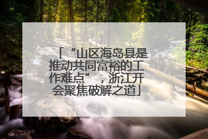 “山区海岛县是推动共同富裕的工作难点”，浙江开会聚焦破解之道