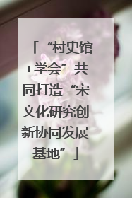 “村史馆+学会”共同打造“宋文化研究创新协同发展基地”