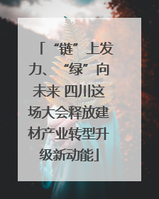 “链”上发力、“绿”向未来 四川这场大会释放建材产业转型升级新动能