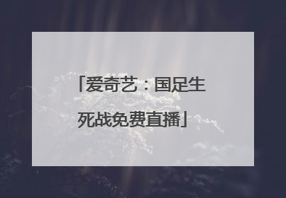 爱奇艺：国足生死战免费直播