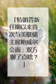 特朗普新任期以来首次与美联储主席鲍威尔会面：双方聊了点啥？