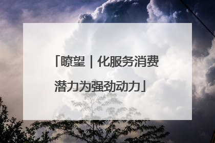 瞭望｜化服务消费潜力为强劲动力