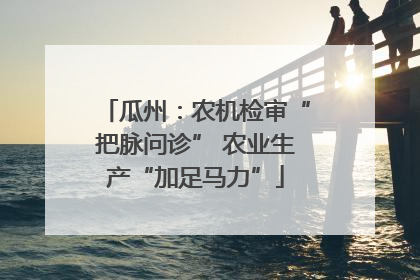 瓜州：农机检审“把脉问诊” 农业生产“加足马力”