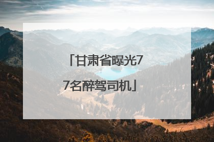 甘肃省曝光77名醉驾司机