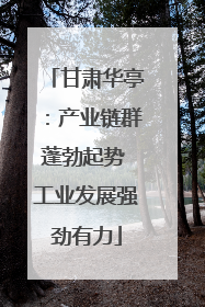 甘肃华亭：产业链群蓬勃起势 工业发展强劲有力