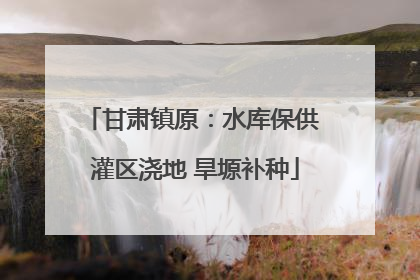 甘肃镇原：水库保供 灌区浇地 旱塬补种