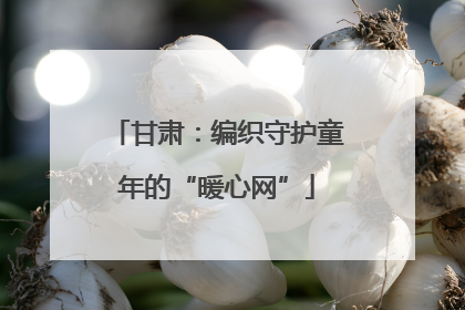 甘肃：编织守护童年的“暖心网”