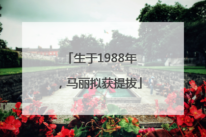生于1988年，马丽拟获提拔