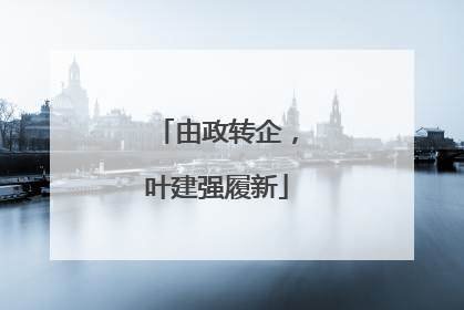 由政转企，叶建强履新