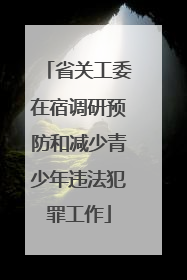 省关工委在宿调研预防和减少青少年违法犯罪工作