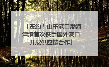 签约！山东港口渤海湾港首次携手国外港口开展供应链合作