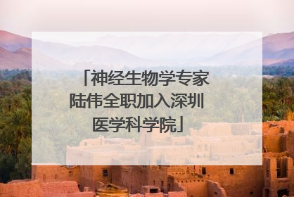 神经生物学专家陆伟全职加入深圳医学科学院