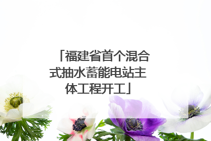 福建省首个混合式抽水蓄能电站主体工程开工
