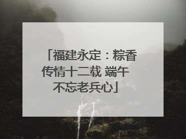 福建永定：粽香传情十二载 端午不忘老兵心