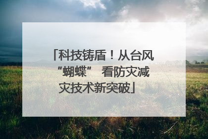 科技铸盾！从台风“蝴蝶” 看防灾减灾技术新突破