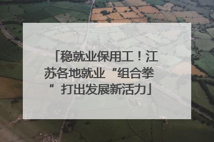 稳就业保用工！江苏各地就业“组合拳”打出发展新活力