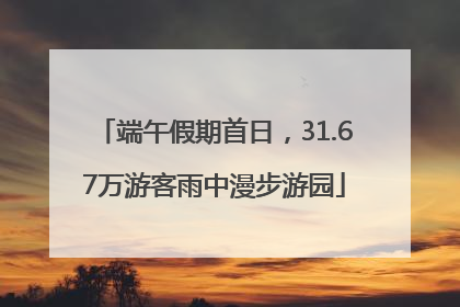 端午假期首日，31.67万游客雨中漫步游园
