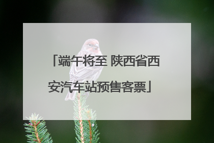 端午将至 陕西省西安汽车站预售客票