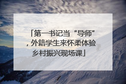 第一书记当“导师”，外籍学生来怀柔体验乡村振兴现场课