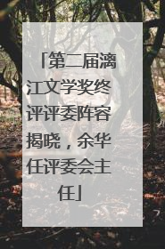第二届漓江文学奖终评评委阵容揭晓，余华任评委会主任