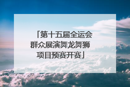 第十五届全运会群众展演舞龙舞狮项目预赛开赛