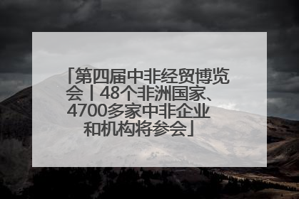 第四届中非经贸博览会丨48个非洲国家、4700多家中非企业和机构将参会