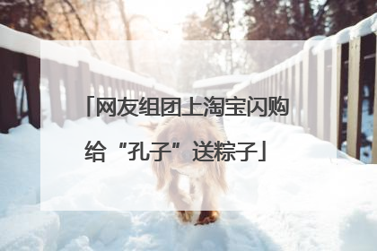 网友组团上淘宝闪购给“孔子”送粽子