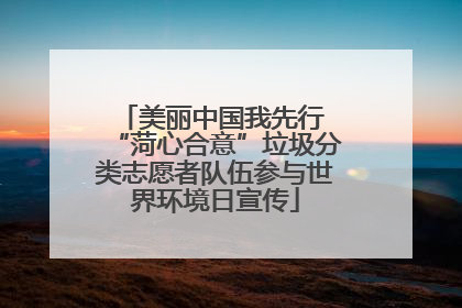 美丽中国我先行 “菏心合意”垃圾分类志愿者队伍参与世界环境日宣传
