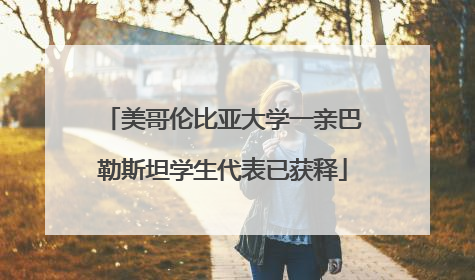 美哥伦比亚大学一亲巴勒斯坦学生代表已获释