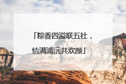 粽香四溢联五社，情满浦沅共欢颜