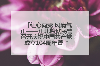 红心向党 风清气正——江北监狱民警召开庆祝中国共产党成立104周年暨“七一”表彰大会
