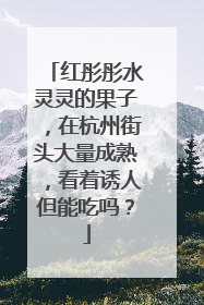红彤彤水灵灵的果子，在杭州街头大量成熟，看着诱人但能吃吗？