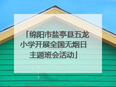 绵阳市盐亭县五龙小学开展全国无烟日主题班会活动