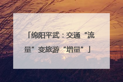 绵阳平武：交通“流量”变旅游“增量”