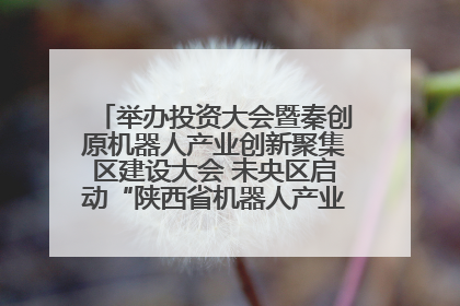 举办投资大会暨秦创原机器人产业创新聚集区建设大会 未央区启动“陕西省机器人产业聚集区”建设