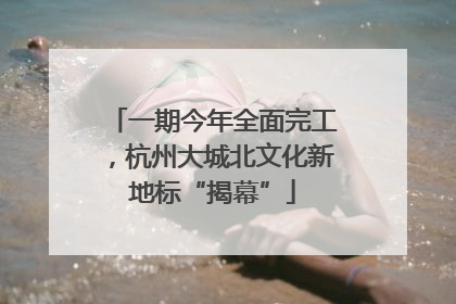 一期今年全面完工，杭州大城北文化新地标“揭幕”