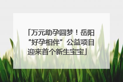 万元助孕圆梦！岳阳“好孕相伴”公益项目迎来首个新生宝宝