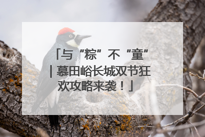 与“粽”不“童”｜慕田峪长城双节狂欢攻略来袭！