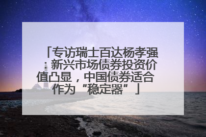 专访瑞士百达杨孝强：新兴市场债券投资价值凸显，中国债券适合作为“稳定器”