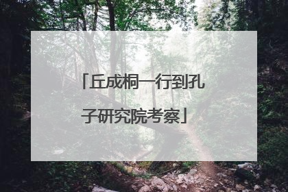 丘成桐一行到孔子研究院考察