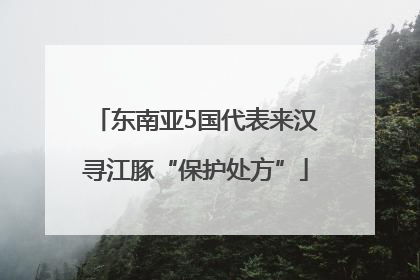 东南亚5国代表来汉寻江豚“保护处方”