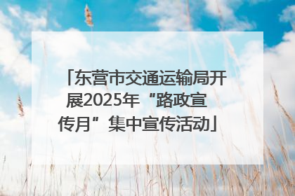 东营市交通运输局开展2025年“路政宣传月”集中宣传活动